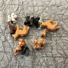 LEGO Dog Animal & Creatures Figure Lot Brown Black White Plastic Pieces
