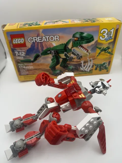 LEGO Creator 31058 Mighty Dinosaurs Box Manuals Parts & Built Alt Model Lot