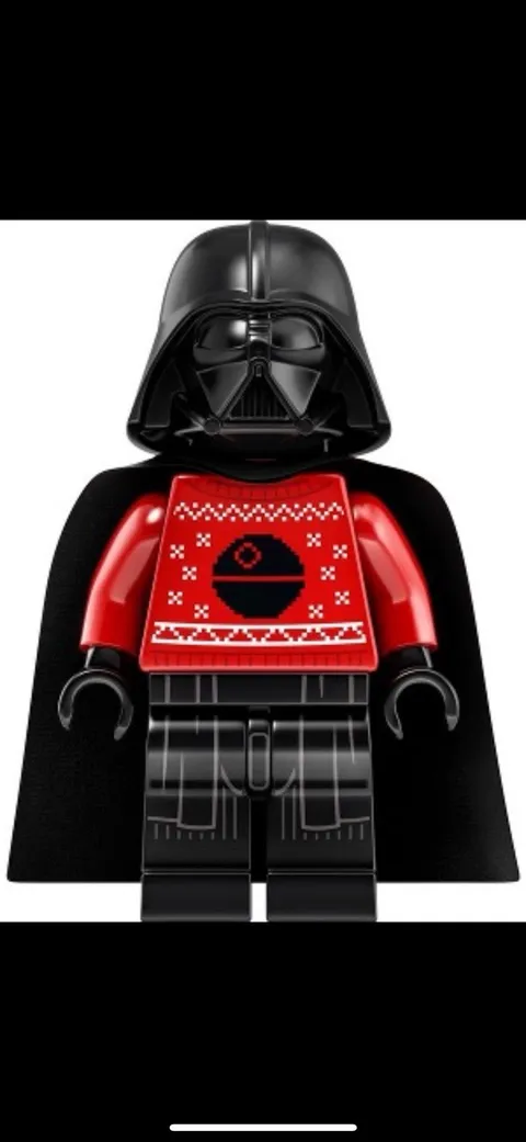LEGO Star Wars Darth Vader Minifigure Red Christmas Sweater Death Star 75279 NEW
