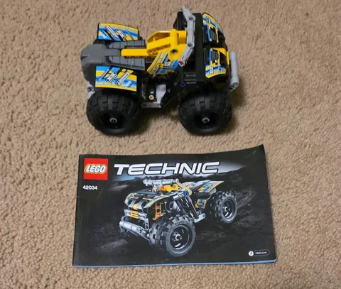 LEGO 42034 TECHNIC Quad Bike Building Set Pull Back Racer w manual - complete