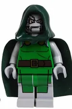 LEGO Doctor Doom Minifigure Green Hood Cape - Plastic & Fabric Figure