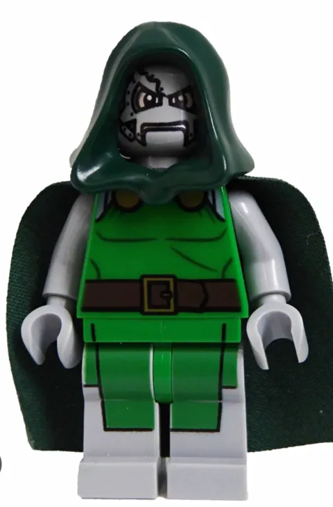 LEGO Doctor Doom Minifigure Green Hood Cape - Plastic & Fabric Figure