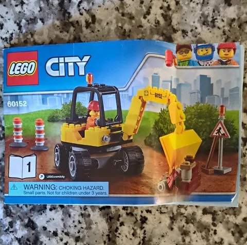 LEGO City 60152 Bulldozer Break-In Polybag w/ Instructions Partial Pieces