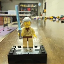 LEGO Star Wars Obi-Wan Kenobi Minifigure w/ Blue Lightsaber & 20 Years Stand