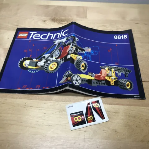 Vintage LEGO Instruction MANUAL & Stickers ONLY No Bricks Technic 8818 vehicle