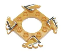 LEGO Pearl Gold 4x4 Ring w 4 Blades Ninjago Spinner Crown 9572 NRG Cole 6022353