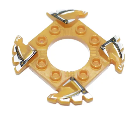 LEGO Pearl Gold 4x4 Ring w 4 Blades Ninjago Spinner Crown 9572 NRG Cole 6022353