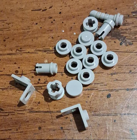 LEGO Gray Plastic Bricks & Pieces Parts Mixed Lot Assorted Bulk Lot