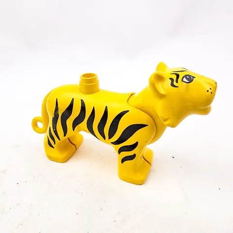 Lego Duplo Tiger Yellow Moveable Head Figure Zoo Animal Safari  Replacement Part