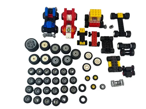 Lego Lot Wheels + Tires + Rims  + Cars + Truck  + Misc.
