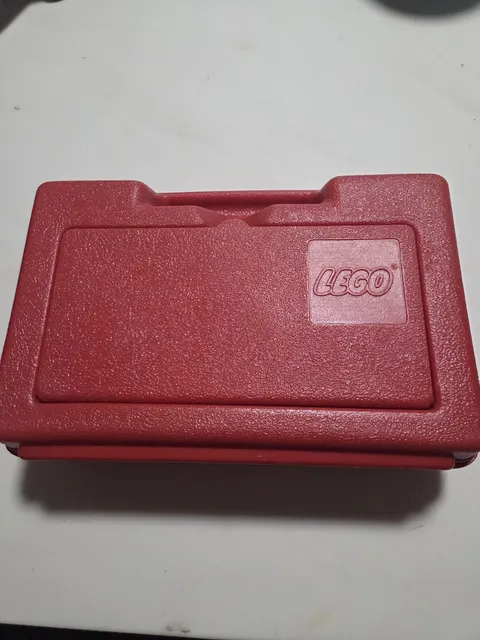 Vintage Lego Carrying Case Box Red w/ Vintage Parts 1980s-Complete