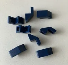 Lego 8x New Pieces Slope 45 1x2 w/ Cutout w/o Stud Roof DARK BLUE #28192