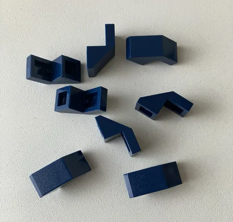 Lego 8x New Pieces Slope 45 1x2 w/ Cutout w/o Stud Roof DARK BLUE #28192