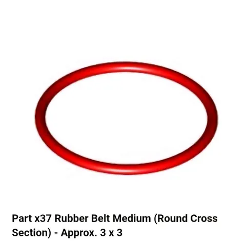 LEGO Red Rubber Belt Medium (Round Cross Section) Approx 3 x 3. QTY 1. Part x37