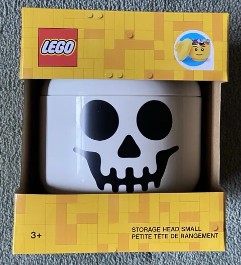 LEGO Halloween Edition Brick Storage Head Small Skeleton Skull Container 4032