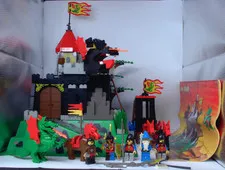 Vintage LEGO Fire Breathing Fortress 6082 with Manual and set  6056 Dragon Wagon