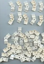 LEGO x 40 White Plate, Modified 2 x 6 x 2/3 Bent 79846