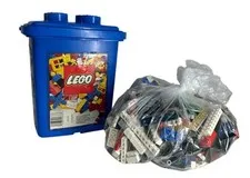 Vintage 1991 Lego Storage Container  With 3 Pounds Random Lego Pieces Blocks Lot