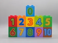 LEGO DUPLO Number Blocks 0-10 Counting Educational Building Toy Set Preschool
