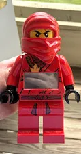 LEGO NINJAGO Red Ninja Minifigure with Hood & Face Covering, Plastic Ninja