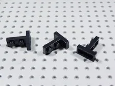 LEGO Lot of 3 Black 1x2-2x1 Centered Brackets BF