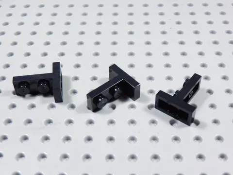 LEGO Lot of 3 Black 1x2-2x1 Centered Brackets BF
