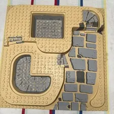LEGO 32x32 Baseplate Raised (6092pb03) Three Level : Sphinx Secret Surprise 5978