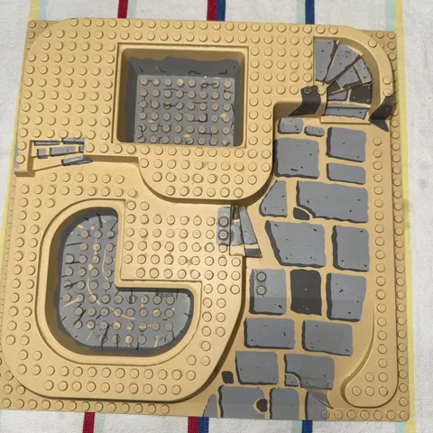LEGO 32x32 Baseplate Raised (6092pb03) Three Level : Sphinx Secret Surprise 5978