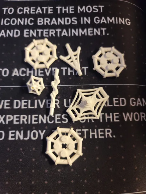 Genuine LEGO Marvel - SPIDER-MAN WEB EFFECTS x7 WHITE PIECES