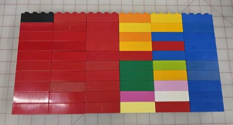 LEGO Duplo 2x4 Bulk Lot Of 60 Brick 2 x 4 x 1 JL14b