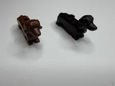 Lego Animal Dog Dachshund Lot Of 2 Brown Black