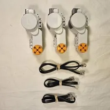 LEGO Mindstorms NXT Servo Motors Lot of 3 With Cables Robotics Parts Tested 2006