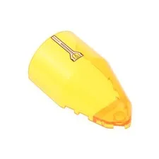1x LEGO Cockpit 7x4x2 Round Transparent Orange Sticker Tip 30384pb02