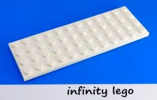 5 LEGO White Plate 4 x 12 Baseboard Baseplate (3029) - 5 Pieces