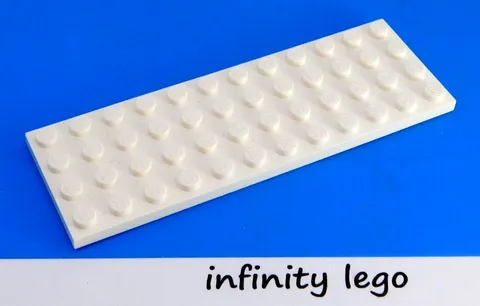 5 LEGO White Plate 4 x 12 Baseboard Baseplate (3029) - 5 Pieces