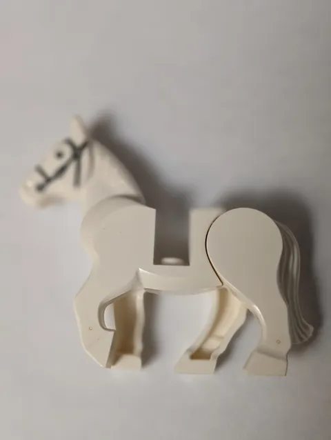 LEGO White Horse Animal Figure Plastic Building Toy Piece Minifigure Authentic 