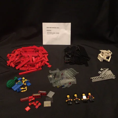 Vintage Classic LEGO Town Set 6382 Fire Station (1981) - NOT COMPLETE