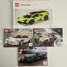 LEGO Technic INSTRUCTION MANUAL ONLY Speed Champion Race Car Lambo Nismo Petrona