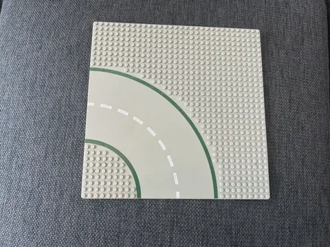 Vintage Lego Base Plate Gray Curved Turn Street Road 32 X 32 Pegs