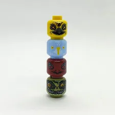 Lot of 4 Lego Chima Head Misprints Error Test Print Prototype