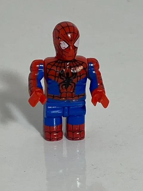 1x Mini-figure - Mega Bloks - 2" Spider-Man Red Blue Classic suit - VG - Marvel