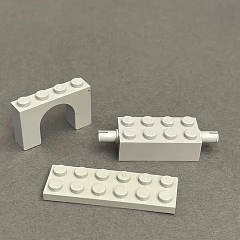 Lego 6249 6182 3795 Old Light Gray Replacement Parts Pieces Lot of 3