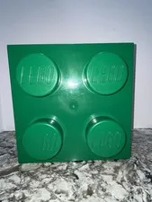LEGO Storage Bin 4-Stud Brick Box LEGOLAND Green 9.75” Square
