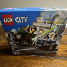 LEGO City 60459 Airplane Vs. Hospital Bed Race Car Pack, 70 pcs, Age 5+