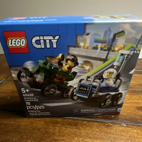 LEGO City 60459 Airplane Vs. Hospital Bed Race Car Pack, 70 pcs, Age 5+
