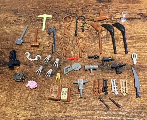 lego weapons accessories lot