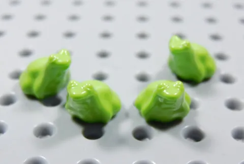 LEGO Lot of 4 Lime Green Tree Frogs Frog Animal Minifig BQ