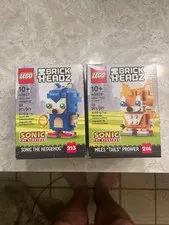 Lego brick heads sonic and tails