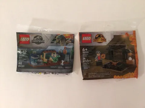 Lego Jurassic World Sets. New. Dinosaur Market And Baby Velociraptor Playpen