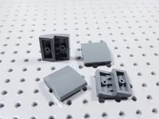 LEGO Lot of 4 Dark Bluish Gray 2x2 Curved Slopes No Stud BP